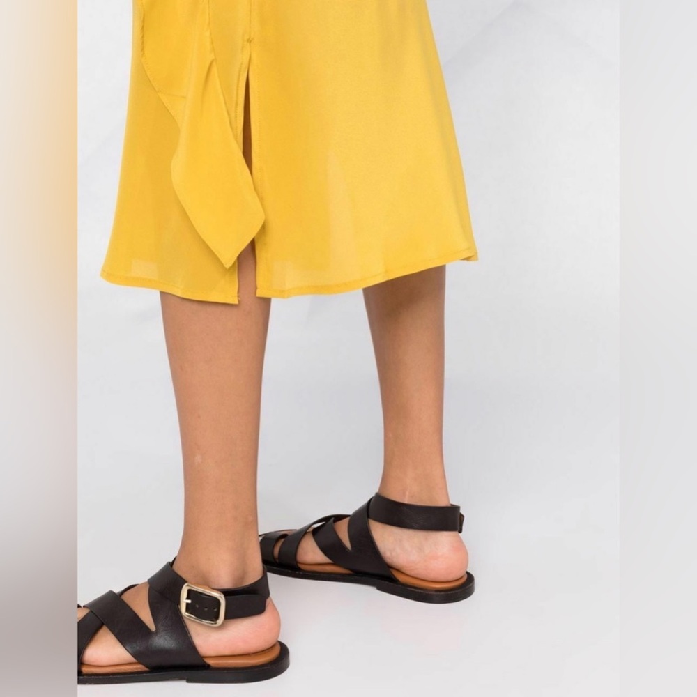 NWT Goldhawk Mustard Silk Dress - Picture 4 of 11